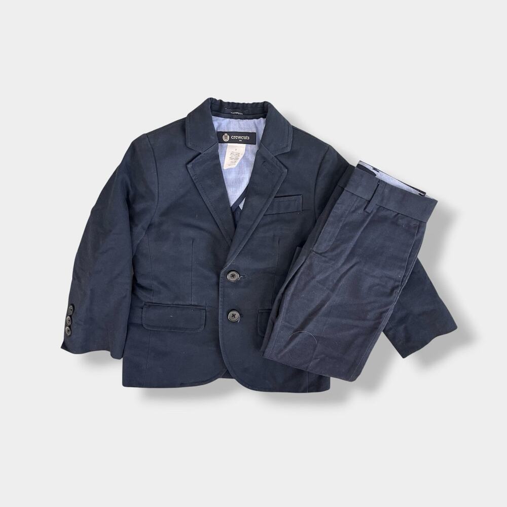 Crewcuts Boys Thompson Suit Jacket and Pants Navy Blue 2T